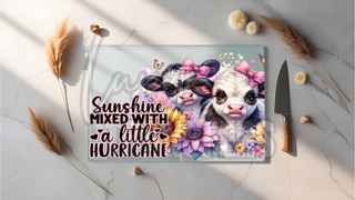 GLASS CUTTING BOARD SUBLIMATION PRINT-SUNSHINE MIXED WITH A LITTLE HURRICANE