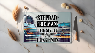 GLASS CUTTING BOARD SUBLIMATION PRINT-STEPDAD