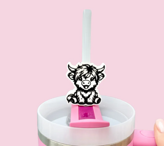 HIGHALAND COW - STRAW TOPPER