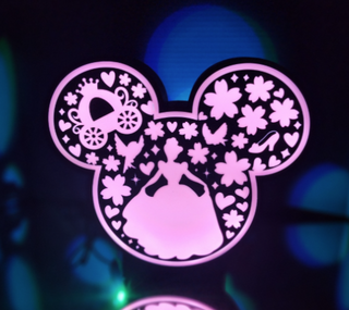 PRINCESSES -3D PRINTED LIGHTBOX