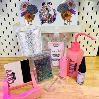 Lux Label & Co. 24oz ACRYLIC SNOW GLOBE TUMBLER STARTER KIT - INSTOCK