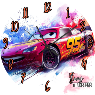 Lux Label & Co. 95 CARS- 30CM CLOCK TRANSFER