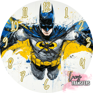 Lux Label & Co. BATMAN - READY TO SHIP 30CM CLOCK TRANSFER