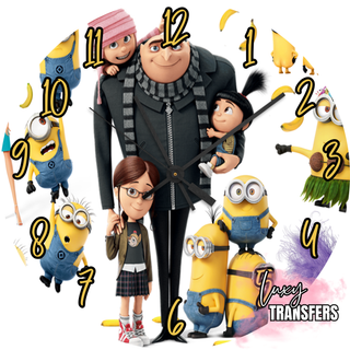 Lux Label & Co. DISPICABLE ME - 30CM CLOCK TRANSFER