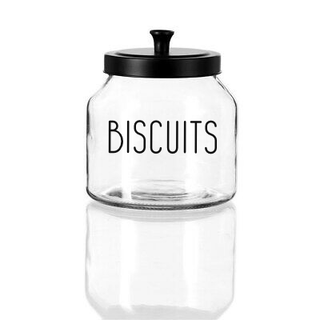 Lux Label & Co. Glass Jar with Black Lid
