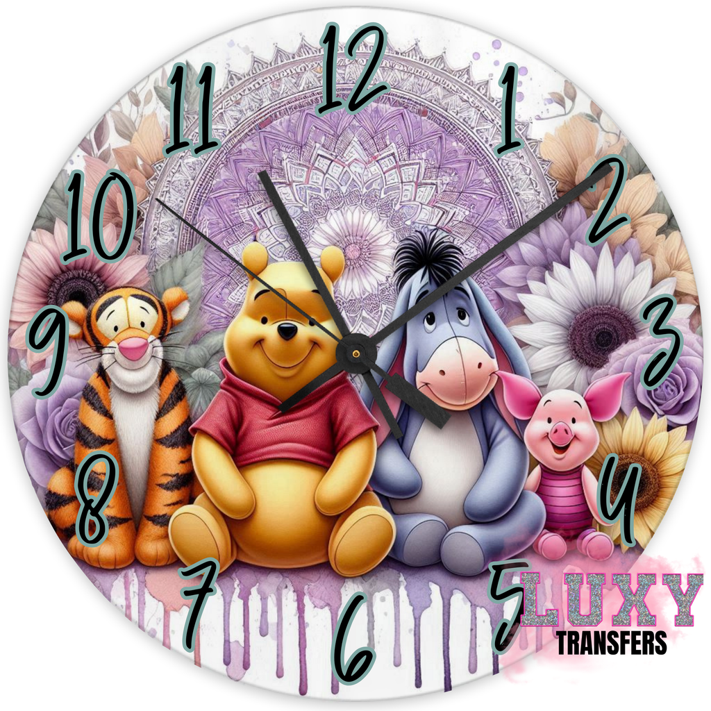 MANDALA FRIENDS 30CM CLOCK TRANSFER Lux Label & Co.