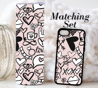 Lux Label & Co. #2 MATCHING 20 OZ TUMBLER & PHONE CASE- SUBLIMATION PRINTS