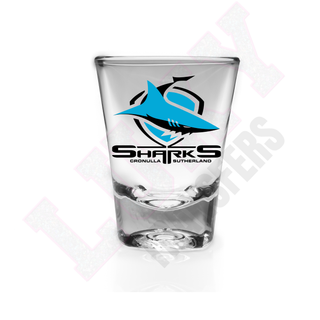 Lux Label & Co. SHARKS NRL SHOT GLASS UV DECALS