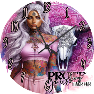 Lux Label & Co. PROTECT YOUR PEACE - 30CM CLOCK TRANSFER