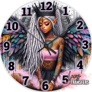 Lux Label & Co. QUEEN - 30CM CLOCK TRANSFER