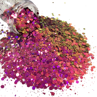 Lux Label & Co. SHADES OF PINK PREMIUM CHUNKY GLITTER - 50G - INSTOCK