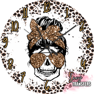 Lux Label & Co. SKELLE MUM - 30CM CLOCK TRANSFER