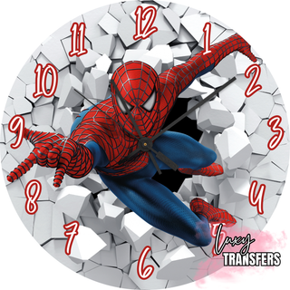 Lux Label & Co. SPIDY - READY TO SHIP 30CM CLOCK TRANSFER