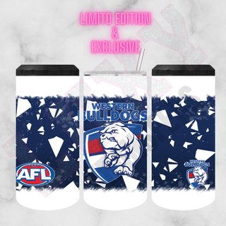 Lux Label & Co. Uv DTF Print Wraps AFL WESTERN BULLDOGS - INSTOCK 16 OZ UV DTF WRAP