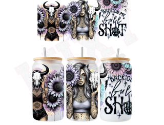 Lux Label & Co. Uv DTF Print Wraps BACK ON MY FULL SHIT- INSTOCK 16 OZ UV DTF WRAP