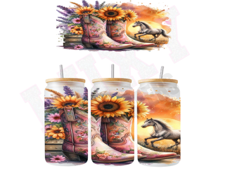 Lux Label & Co. Uv DTF Print Wraps COUNTRY SUNSET- INSTOCK 16 OZ UV DTF WRAP