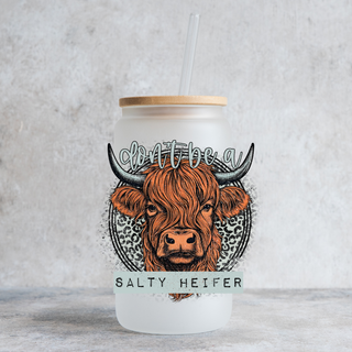 Lux Label & Co. Uv DTF Print Wraps DONT BE A SALTY HEIFER- INSTOCK Single Decal UV DTF