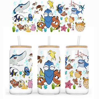 Lux Label & Co. Uv DTF Print Wraps DORY & FRIENDS - INSTOCK 16 OZ UV DTF WRAP