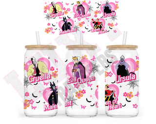 Lux Label & Co. Uv DTF Print Wraps EVIL QUEENS - INSTOCK 16 OZ UV DTF WRAP