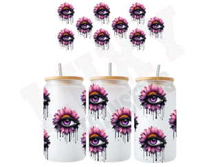 Lux Label & Co. Uv DTF Print Wraps EYES ON REPEAT- INSTOCK 16 OZ UV DTF WRAP