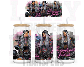 Lux Label & Co. Uv DTF Print Wraps FUCK AROUND AND FIND OUT - INSTOCK 16 OZ UV DTF WRAP