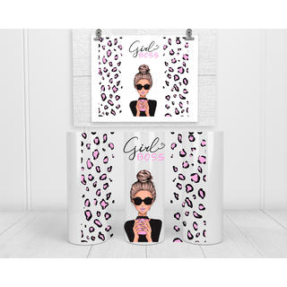 Lux Label & Co. Uv DTF Print Wraps GIRL BOSS- BLONDE STRAIGHT HAIR- INSTOCK 20 OZ UV DTF WRAPS