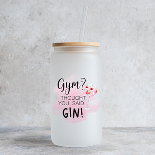 Lux Label & Co. Uv DTF Print Wraps GYM I THOUGHT YOU SAID GIN- INSTOCK Single Decal UV DTF
