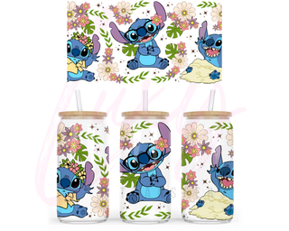 Lux Label & Co. Uv DTF Print Wraps HAPPY STITCH- INSTOCK 16 OZ UV DTF WRAP