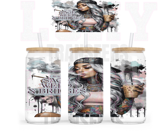 Lux Label & Co. Uv DTF Print Wraps I BURN SAGE WEED AND BRIDGES - INSTOCK 16 OZ UV DTF WRAP