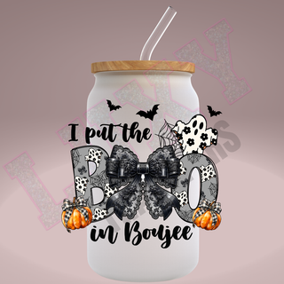 Lux Label & Co. Uv DTF Print Wraps I PUT THE BOO IN BOUJEE- INSTOCK Single Decal UV DTF