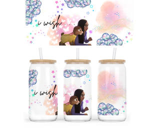 Lux Label & Co. Uv DTF Print Wraps I WISH- INSTOCK 16 OZ UV DTF WRAP