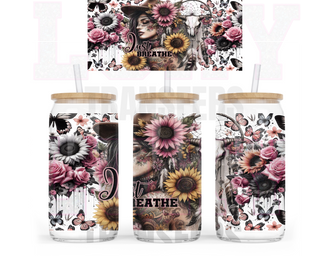Lux Label & Co. Uv DTF Print Wraps JUST BREATHE - INSTOCK 16 OZ UV DTF WRAP