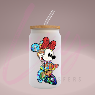 Lux Label & Co. Uv DTF Print Wraps MASH UP MINNIE- INSTOCK Single Decal UV DTF