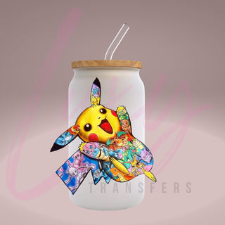 Lux Label & Co. Uv DTF Print Wraps MASH UP PIKACHU - INSTOCK Single Decal UV DTF