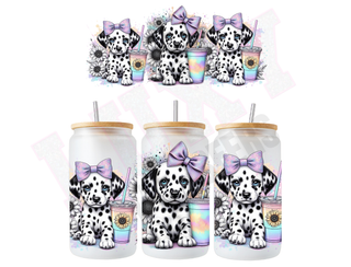 Lux Label & Co. Uv DTF Print Wraps MINI DALMATIONS - INSTOCK 16 OZ UV DTF WRAP