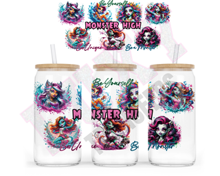 Lux Label & Co. Uv DTF Print Wraps MONSTER HIGH- INSTOCK 16 OZ UV DTF WRAP