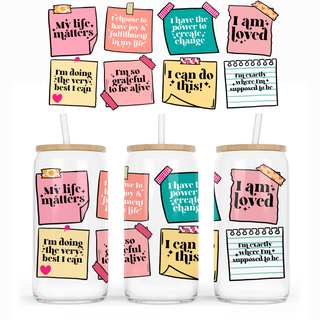 Lux Label & Co. Uv DTF Print Wraps MY LIFE MATTERS- INSTOCK 16 OZ UV DTF WRAP