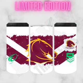 Lux Label & Co. Uv DTF Print Wraps NRL BRONCOS- INSTOCK 16 OZ UV DTF WRAP