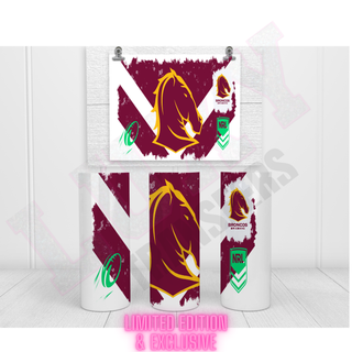Lux Label & Co. Uv DTF Print Wraps NRL BRONCOS - INSTOCK 20 OZ UV DTF WRAPS