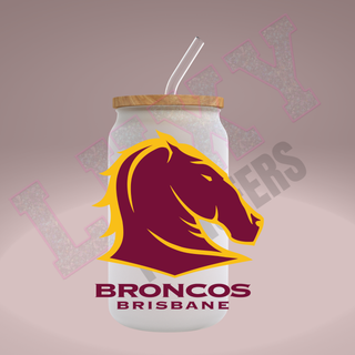 Lux Label & Co. Uv DTF Print Wraps NRL BRONCOS - INSTOCK Single Decal UV DTF