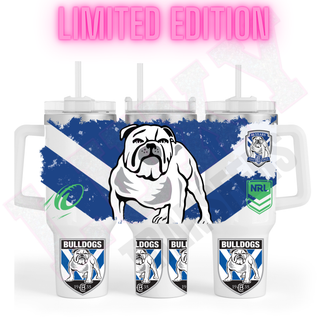 Lux Label & Co. Uv DTF Print Wraps NRL BULLDOGS- INSTOCK 40 OZ UV DTF WRAP