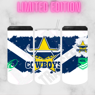 Lux Label & Co. Uv DTF Print Wraps NRL COWBOYS - INSTOCK 16 OZ UV DTF WRAP