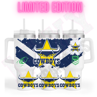 Lux Label & Co. Uv DTF Print Wraps NRL COWBOYS - INSTOCK 40 OZ UV DTF WRAP