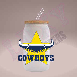 Lux Label & Co. Uv DTF Print Wraps NRL COWBOYS - INSTOCK Single Decal UV DTF