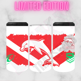 Lux Label & Co. Uv DTF Print Wraps NRL DOLPHINS- INSTOCK 16 OZ UV DTF WRAP