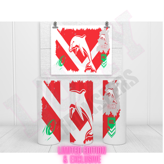 Lux Label & Co. Uv DTF Print Wraps NRL DOLPHINS- INSTOCK 20 OZ UV DTF WRAPS