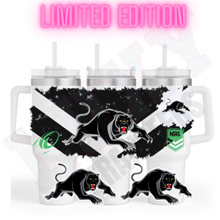 Lux Label & Co. Uv DTF Print Wraps NRL PANTHERS - INSTOCK 40 OZ UV DTF WRAP
