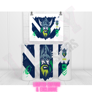 Lux Label & Co. Uv DTF Print Wraps NRL RAIDERS- INSTOCK 20 OZ SUBLIMATION PRINT