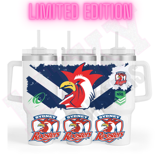 Lux Label & Co. Uv DTF Print Wraps NRL ROOSTERS- INSTOCK 40 OZ UV DTF WRAP