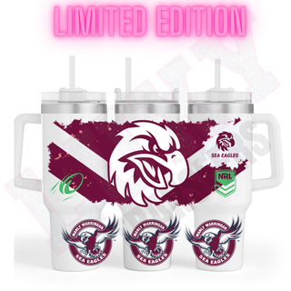 Lux Label & Co. Uv DTF Print Wraps NRL SEA EAGLES- INSTOCK 40 OZ UV DTF WRAP